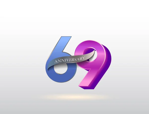 Ans Logo Anniversaire Fond Décoratif — Image vectorielle