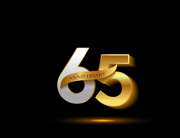 Χρόνια Από Ασήμι Και Χρυσό Λογότυπο Της 50Ής Επετείου Διακοσμητικό — Διανυσματικό Αρχείο