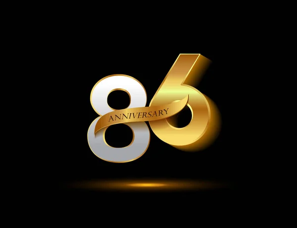Jahre Silbernes Und Goldenes Jubiläums Logo Dekorativer Hintergrund — Stockvektor