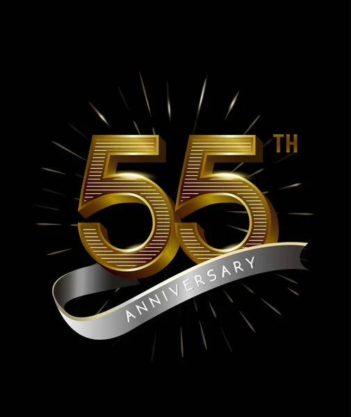 Jahre Goldenes Jubiläum Logo Dekorativer Hintergrund — Stockvektor