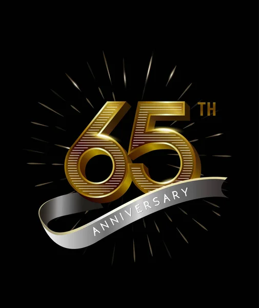 Anni Logo Anniversario Oro Sfondo Decorativo — Vettoriale Stock