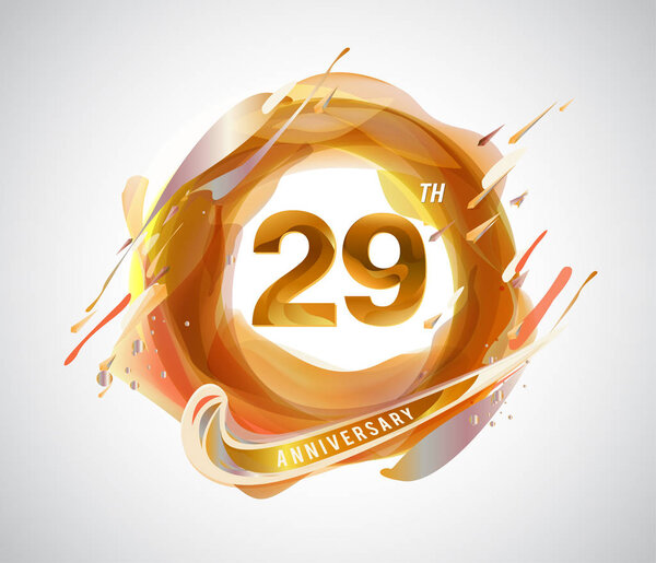 29 years golden  anniversary logo, decorative background