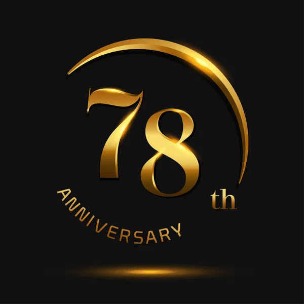 Anos Logotipo Aniversário Ouro Fundo Decorativo —  Vetores de Stock