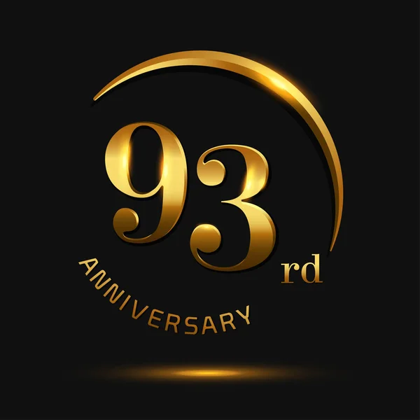 Years Golden Anniversary Logo Decorative Background — Stock Vector