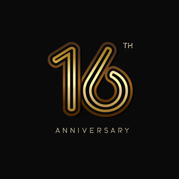 Anos Logotipo Aniversário Ouro Fundo Decorativo —  Vetores de Stock