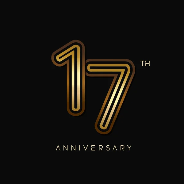Logo Aniversario Oro Años Fondo Decorativo — Vector de stock
