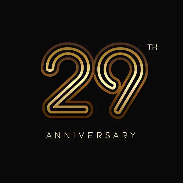 Años Logotipo Aniversario Oro Fondo Decorativo — Archivo Imágenes Vectoriales