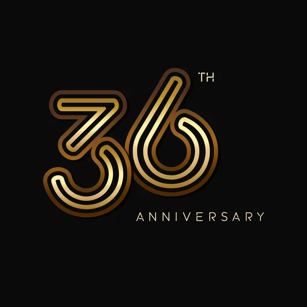 Jahre Goldenes Jubiläum Logo Dekorativer Hintergrund — Stockvektor