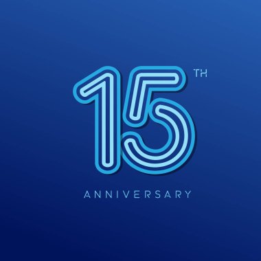 15 yıl neon yıldönümü logosu, dekoratif arka plan