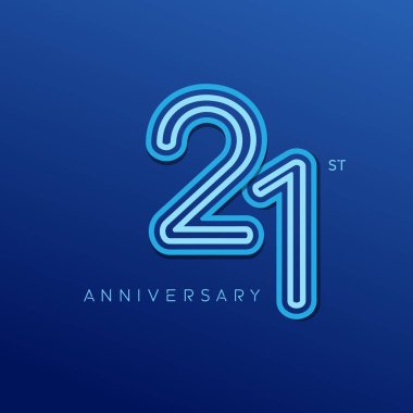 21 yaş neon yıldönümü logosu, dekoratif arka plan