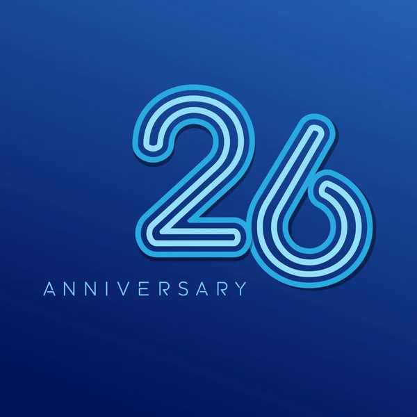 Ans Logo Anniversaire Néon Fond Décoratif — Image vectorielle