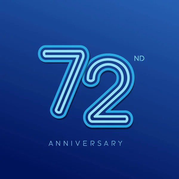 Ans Logo Anniversaire Néon Fond Décoratif — Image vectorielle