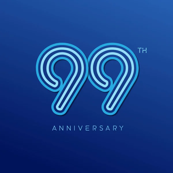 Ans Logo Anniversaire Néon Fond Décoratif — Image vectorielle