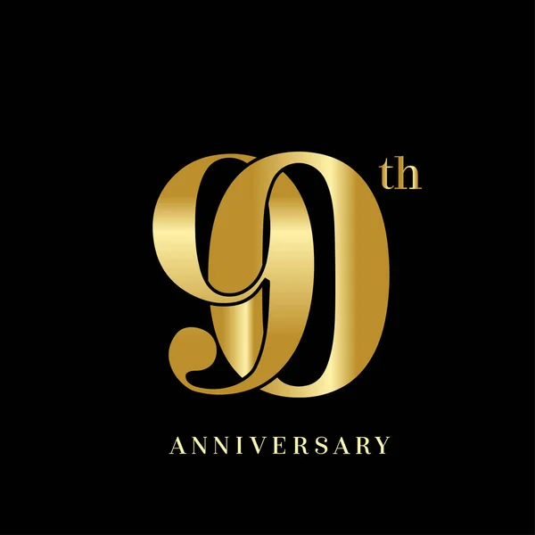 Anni Logo Anniversario Oro Sfondo Decorativo — Vettoriale Stock