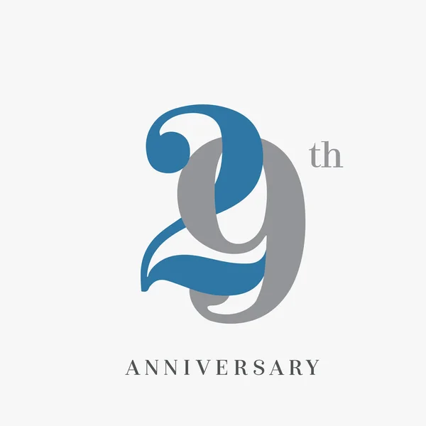 Let Výročí Logo Dekorativní Pozadí — Stockový vektor