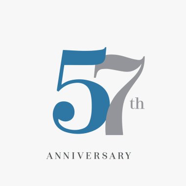 57 yıl yıldönümü logosu, dekoratif arka plan