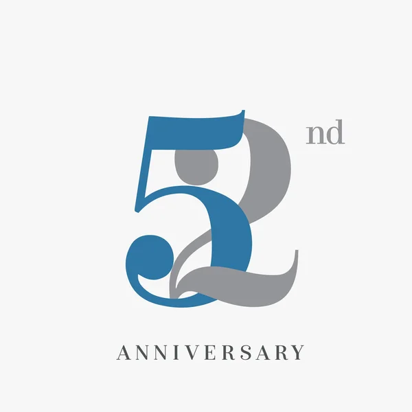 Anni Logo Anniversario Sfondo Decorativo — Vettoriale Stock