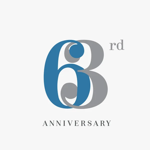 Años Logo Aniversario Fondo Decorativo — Vector de stock