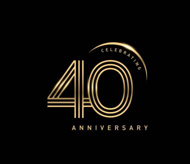 40 yıl yıldönümü logosu, dekoratif arka plan  