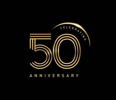 50 yıl yıldönümü logosu, dekoratif arka plan  