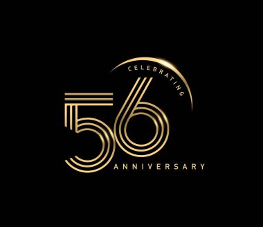 56 yıl yıldönümü logosu, dekoratif arka plan  
