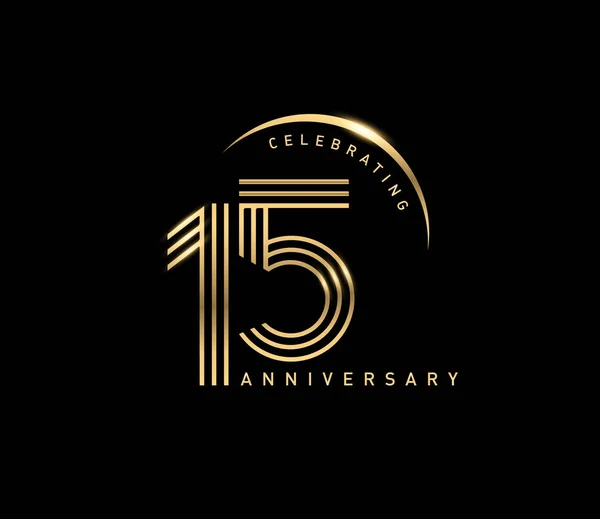 15 yıl yıldönümü logosu, dekoratif arka plan  