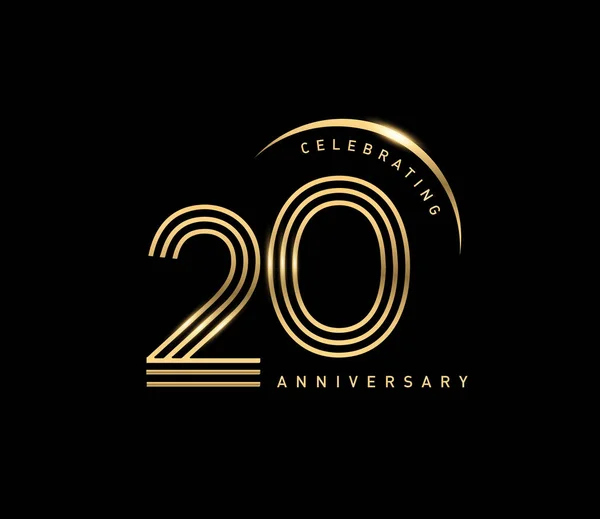 20 yıl yıldönümü logosu, dekoratif arka plan  