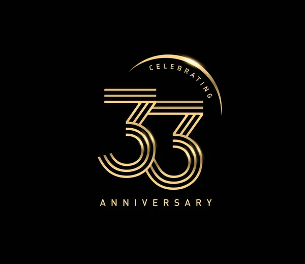 Años Logo Aniversario Fondo Decorativo — Vector de stock
