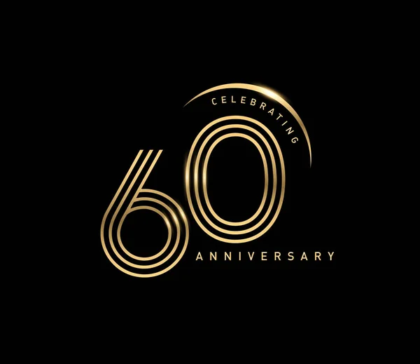 60 yıl yıldönümü logosu, dekoratif arka plan  