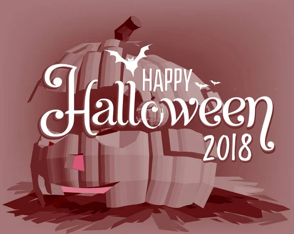 Boldog Halloween Dekoratív Nyaralás Háttér — Stock Vector