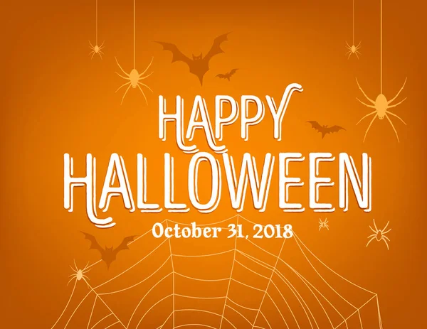 Feliz Halloween Fondo Decorativo Vacaciones — Vector de stock