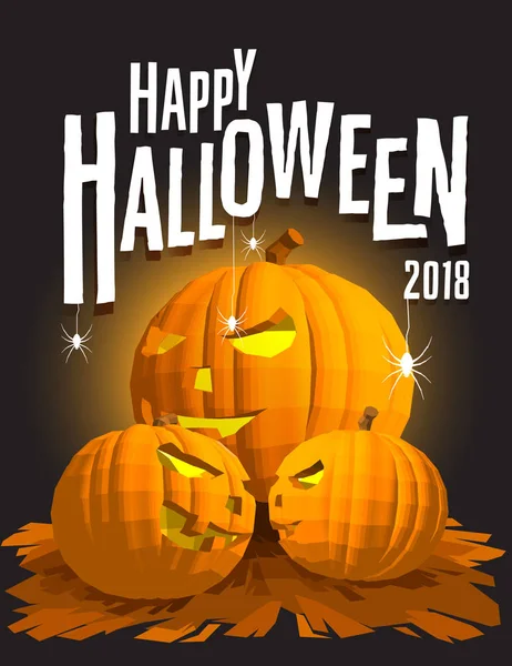 Šťastný Halloween Dekorativní Dovolenou Pozadí — Stockový vektor