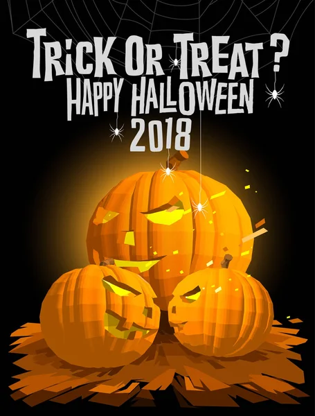 Happy Halloween Decoratieve Vakantie Achtergrond — Stockfoto