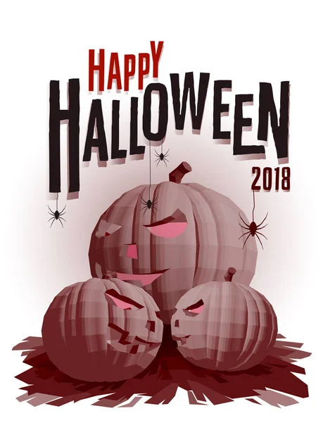 Happy Halloween Decoratieve Vakantie Achtergrond — Stockfoto