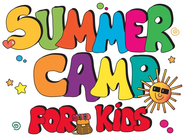 Illustration Summer Camp Kids — Stock Photo, Image