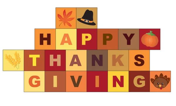 Illustratie Voor Thanksgiving Met Turkije Graan Pompoenen — Stockfoto