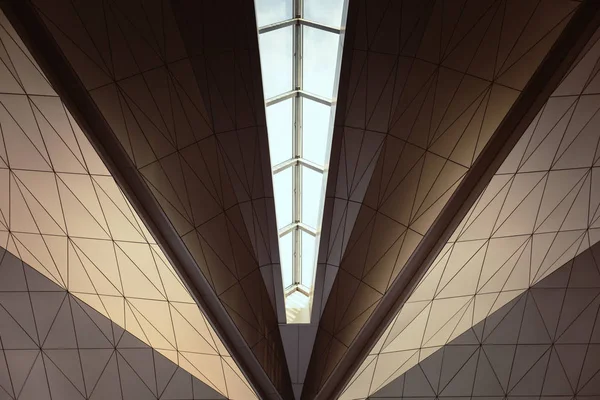 Geometric ceiling with Windows. Abstract