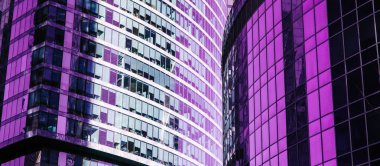 Gökdelenin cephe. Ofis binaları. modern Cam siluetleri. Tonda.