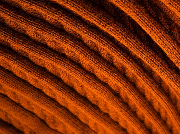 Deken Gebreide Pigtail Herfst Kleuren Wol Textuur Voor Achtergrond — Stockfoto