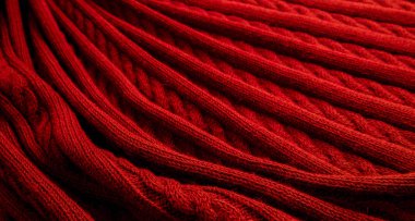 Örme yün kumaş dokusu.