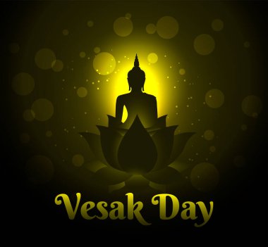 Buddha 'dan Lotus' a Mutlu Vesak Günleri 