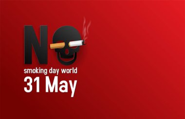 Kavram tasviri. Sigara içilmeyen dünya, 31 Mayıs. Tütün Günü yok..