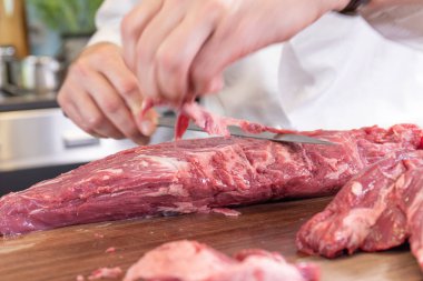 incelemek ve sığır filetosu temiz