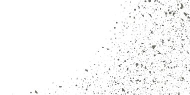 Beyaz arka planda gümüş simli konfeti.