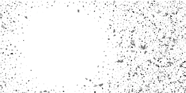 Beyaz arka planda gümüş simli konfeti.