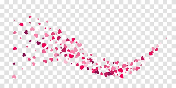 Coeur de confettis tombe sur le fond . — Image vectorielle