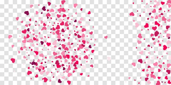 Coeur de confettis tombe sur le fond . — Image vectorielle