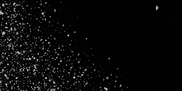 A glitter of silver particles on a black — Stock Vector