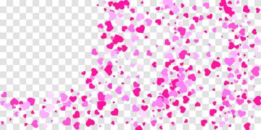 Kalp konfeti arka plan üzerine düşüyor.