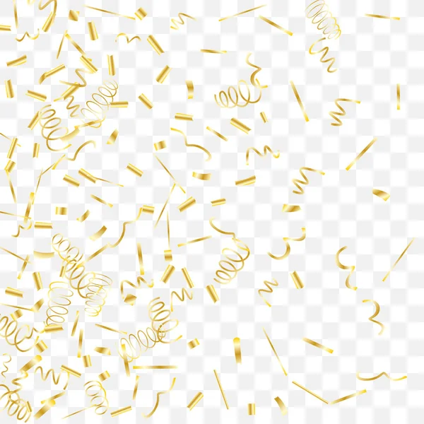 Abstract background with falling golden confetti. — Stock Vector